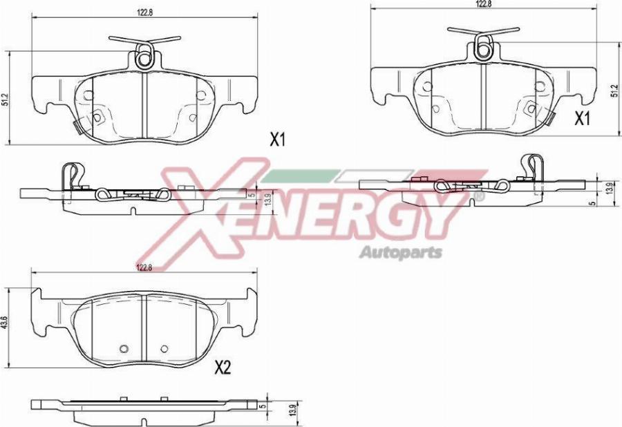 AP XENERGY X41466 - Kit de plaquettes de frein, frein à disque cwaw.fr