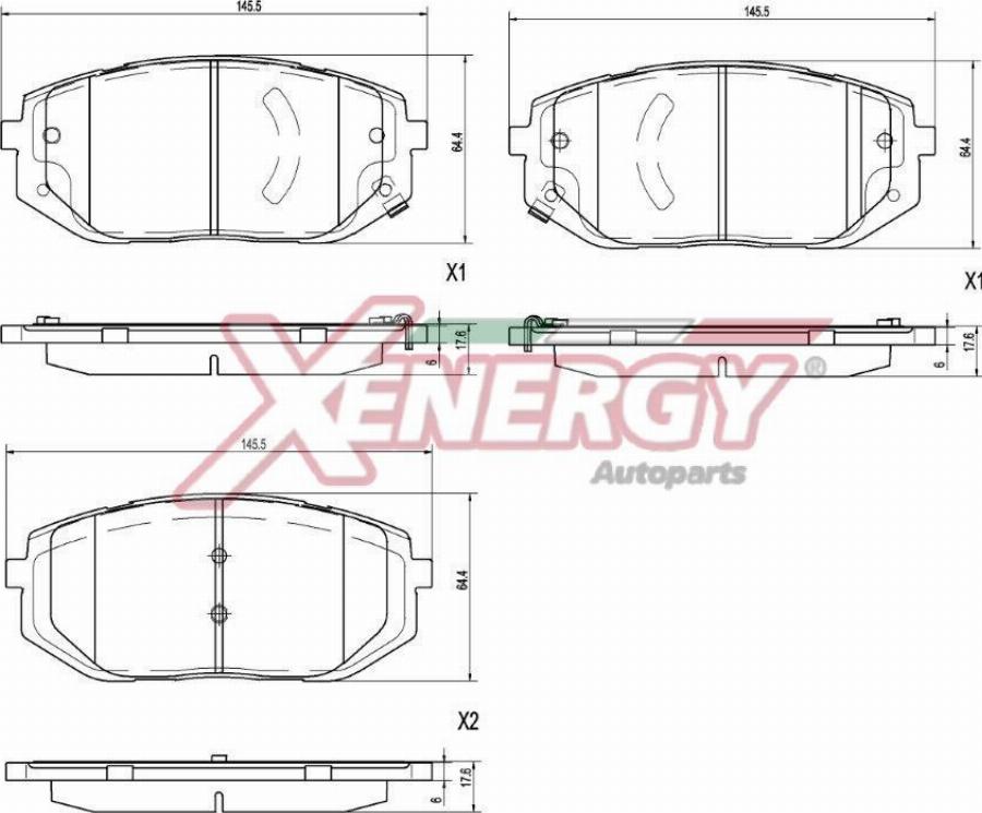 AP XENERGY X41460 - Kit de plaquettes de frein, frein à disque cwaw.fr