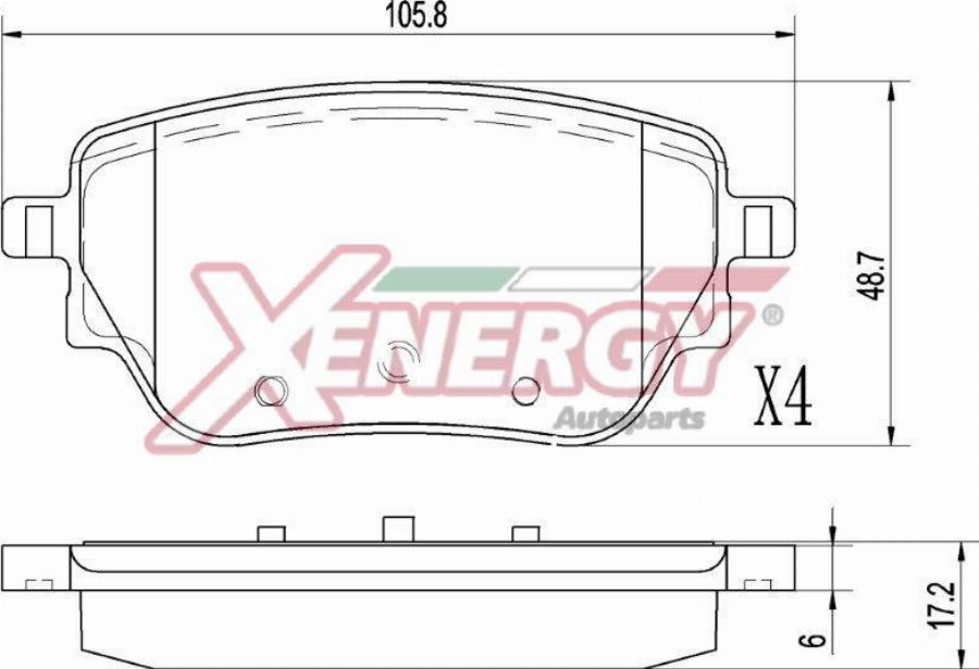 AP XENERGY X41468 - Kit de plaquettes de frein, frein à disque cwaw.fr