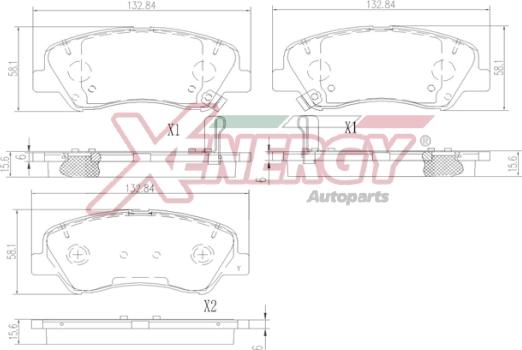 AP XENERGY X41405 - Kit de plaquettes de frein, frein à disque cwaw.fr