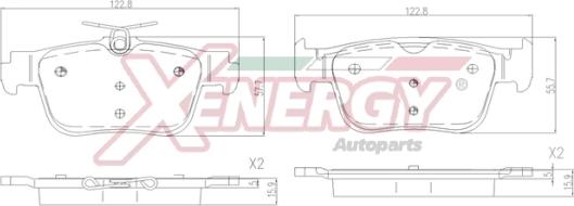 AP XENERGY X41407 - Kit de plaquettes de frein, frein à disque cwaw.fr