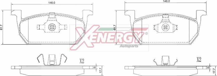 AP XENERGY X41416 - Kit de plaquettes de frein, frein à disque cwaw.fr