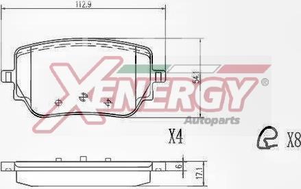 AP XENERGY X41418 - Kit de plaquettes de frein, frein à disque cwaw.fr