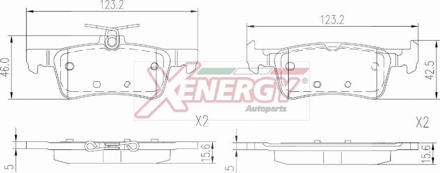 AP XENERGY X41412 - Kit de plaquettes de frein, frein à disque cwaw.fr