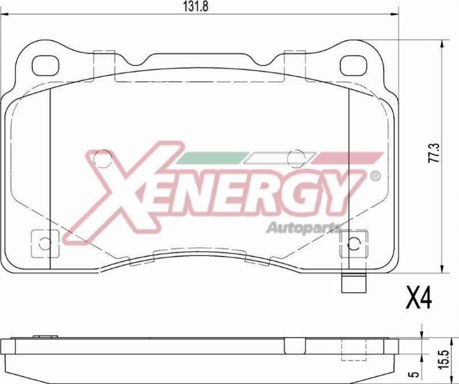 AP XENERGY X41485 - Kit de plaquettes de frein, frein à disque cwaw.fr