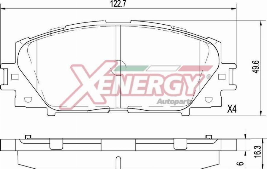 AP XENERGY X41486 - Kit de plaquettes de frein, frein à disque cwaw.fr