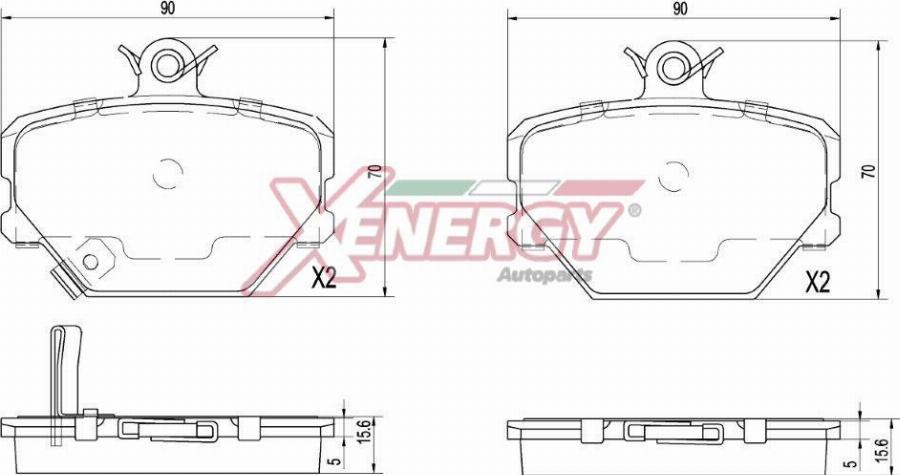 AP XENERGY X41480 - Kit de plaquettes de frein, frein à disque cwaw.fr