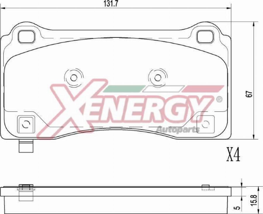 AP XENERGY X41481 - Kit de plaquettes de frein, frein à disque cwaw.fr