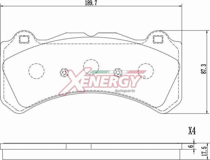 AP XENERGY X41433 - Kit de plaquettes de frein, frein à disque cwaw.fr