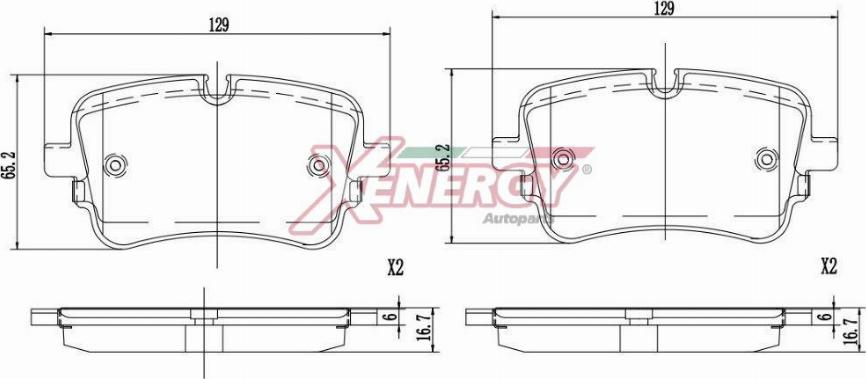 AP XENERGY X41426 - Kit de plaquettes de frein, frein à disque cwaw.fr