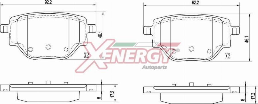 AP XENERGY X41476 - Kit de plaquettes de frein, frein à disque cwaw.fr