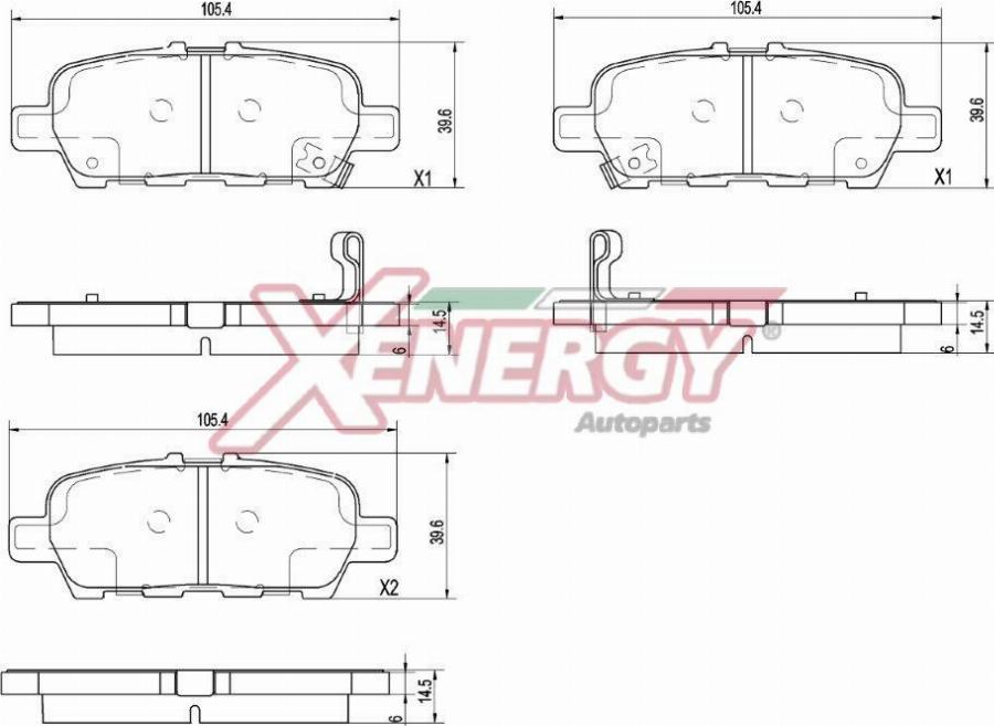 AP XENERGY X41471 - Kit de plaquettes de frein, frein à disque cwaw.fr