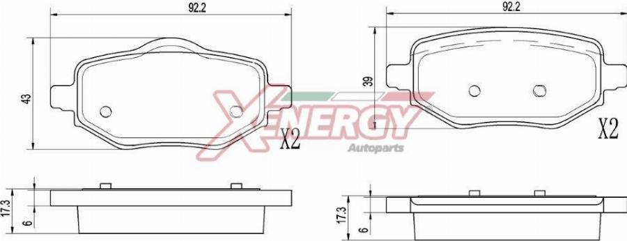 AP XENERGY X41477 - Kit de plaquettes de frein, frein à disque cwaw.fr