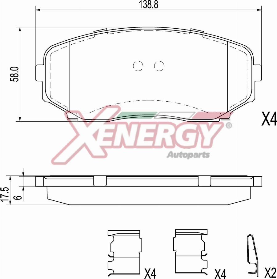 AP XENERGY X41506 - Kit de plaquettes de frein, frein à disque cwaw.fr