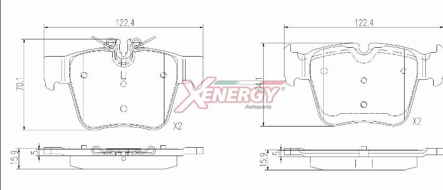 AP XENERGY X41517 - Kit de plaquettes de frein, frein à disque cwaw.fr