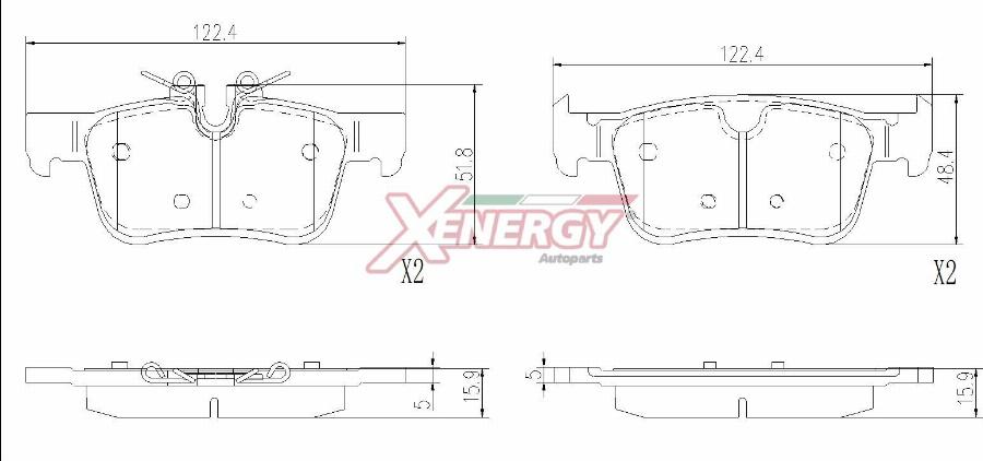 AP XENERGY X41520 - Kit de plaquettes de frein, frein à disque cwaw.fr