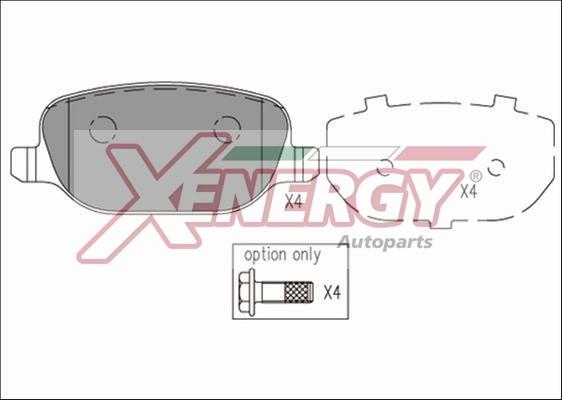 AP XENERGY X41199 - Kit de plaquettes de frein, frein à disque cwaw.fr