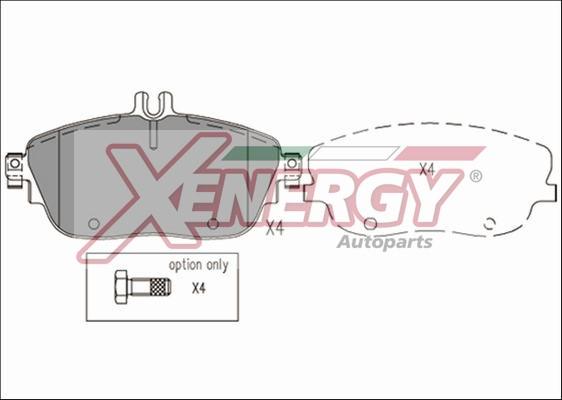 AP XENERGY X41195 - Kit de plaquettes de frein, frein à disque cwaw.fr