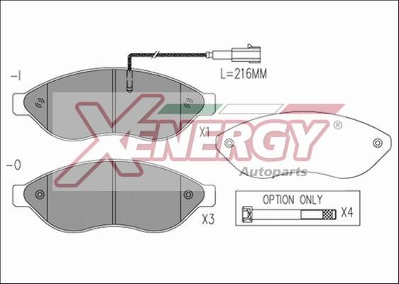 AP XENERGY X41190 - Kit de plaquettes de frein, frein à disque cwaw.fr