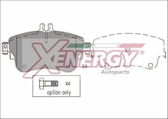 AP XENERGY X41191 - Kit de plaquettes de frein, frein à disque cwaw.fr