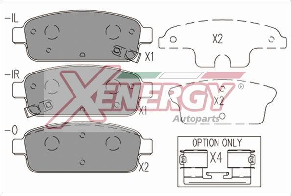 AP XENERGY X41166 - Kit de plaquettes de frein, frein à disque cwaw.fr