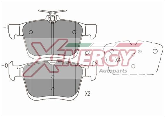 AP XENERGY X41162 - Kit de plaquettes de frein, frein à disque cwaw.fr