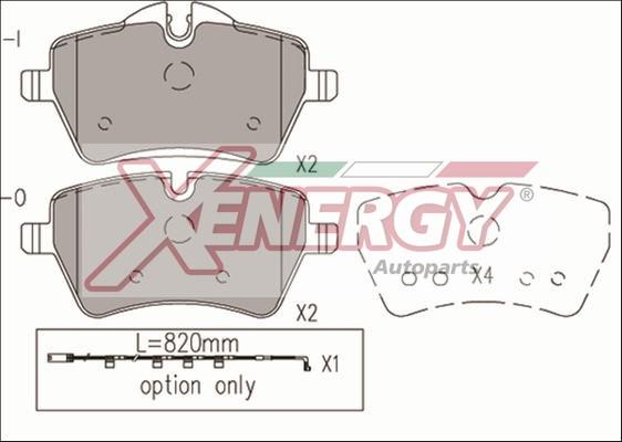 AP XENERGY X41189 - Kit de plaquettes de frein, frein à disque cwaw.fr