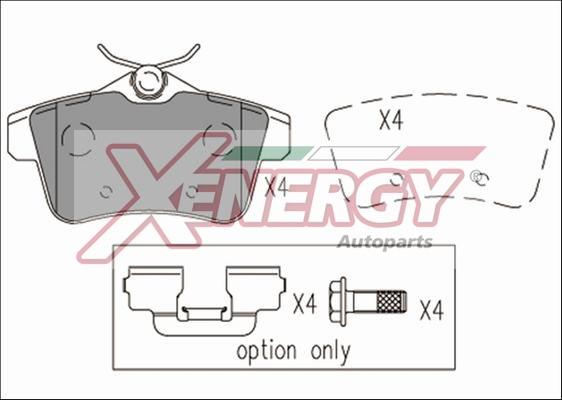 AP XENERGY X41181 - Kit de plaquettes de frein, frein à disque cwaw.fr