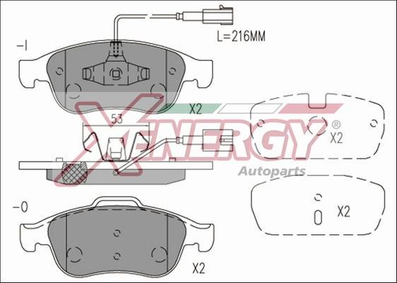 AP XENERGY X41182 - Kit de plaquettes de frein, frein à disque cwaw.fr