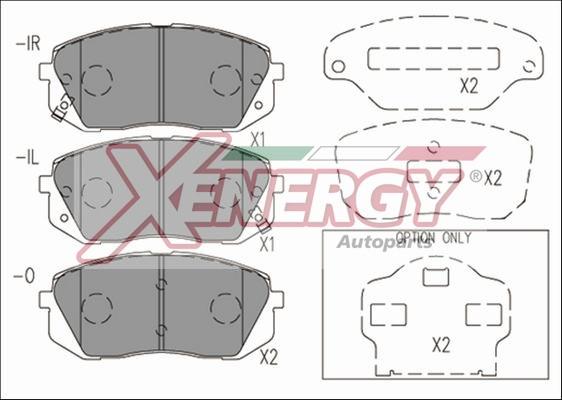 AP XENERGY X41177 - Kit de plaquettes de frein, frein à disque cwaw.fr