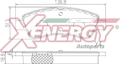 AP XENERGY X41399 - Kit de plaquettes de frein, frein à disque cwaw.fr