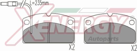 AP XENERGY X41391 - Kit de plaquettes de frein, frein à disque cwaw.fr