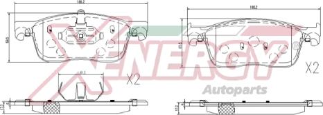 AP XENERGY X41393 - Kit de plaquettes de frein, frein à disque cwaw.fr