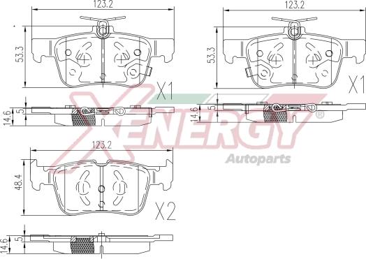 AP XENERGY X41397 - Kit de plaquettes de frein, frein à disque cwaw.fr