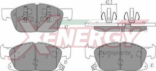 AP XENERGY X41349 - Kit de plaquettes de frein, frein à disque cwaw.fr