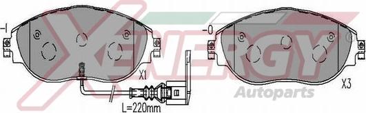 AP XENERGY X41345 - Kit de plaquettes de frein, frein à disque cwaw.fr