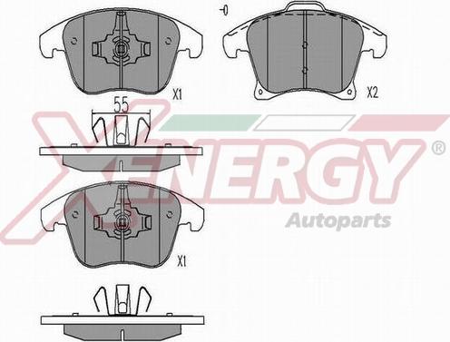 AP XENERGY X41343 - Kit de plaquettes de frein, frein à disque cwaw.fr