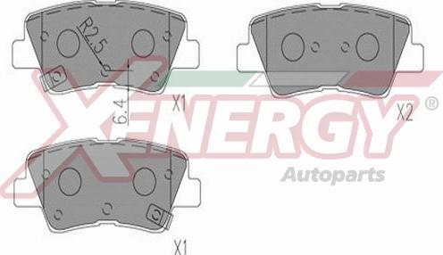 AP XENERGY X41356 - Kit de plaquettes de frein, frein à disque cwaw.fr