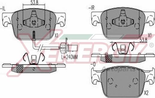 AP XENERGY X41305 - Kit de plaquettes de frein, frein à disque cwaw.fr