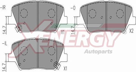 AP XENERGY X41300 - Kit de plaquettes de frein, frein à disque cwaw.fr