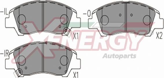 AP XENERGY X41301 - Kit de plaquettes de frein, frein à disque cwaw.fr