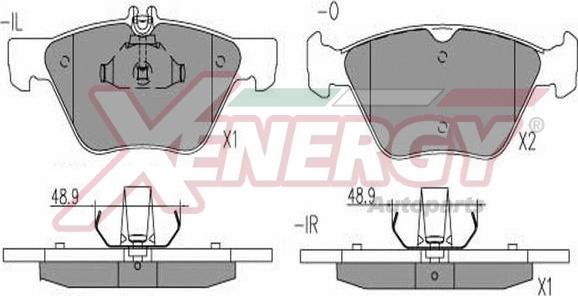 AP XENERGY X41308 - Kit de plaquettes de frein, frein à disque cwaw.fr