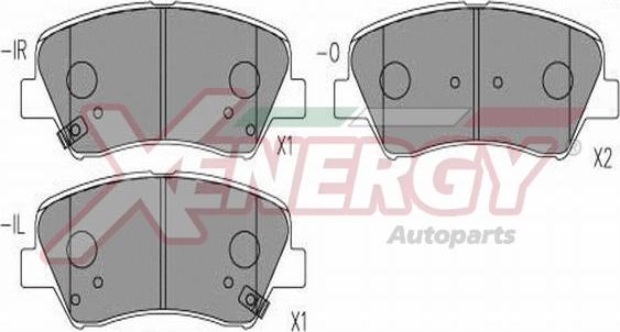 AP XENERGY X41303 - Kit de plaquettes de frein, frein à disque cwaw.fr