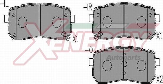 AP XENERGY X41313 - Kit de plaquettes de frein, frein à disque cwaw.fr