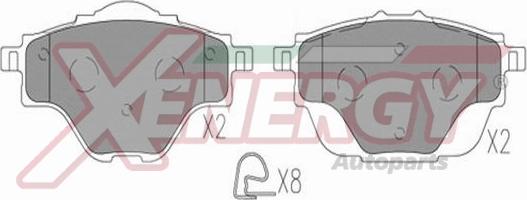 AP XENERGY X41384 - Kit de plaquettes de frein, frein à disque cwaw.fr