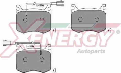 AP XENERGY X41380 - Kit de plaquettes de frein, frein à disque cwaw.fr