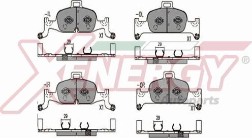 AP XENERGY X41387 - Kit de plaquettes de frein, frein à disque cwaw.fr