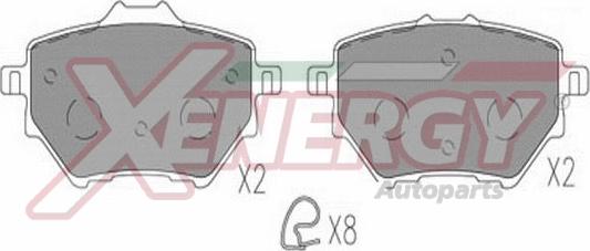 AP XENERGY X41336 - Kit de plaquettes de frein, frein à disque cwaw.fr