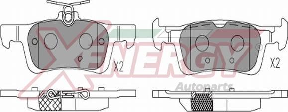 AP XENERGY X41337 - Kit de plaquettes de frein, frein à disque cwaw.fr