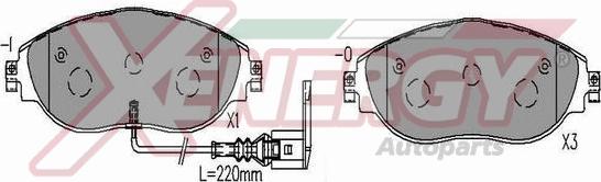 AP XENERGY X41328 - Kit de plaquettes de frein, frein à disque cwaw.fr